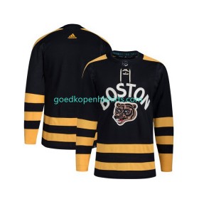 Boston Bruins Blank Adidas 2023 Winter Classic Zwart Authentic Shirt - Mannen